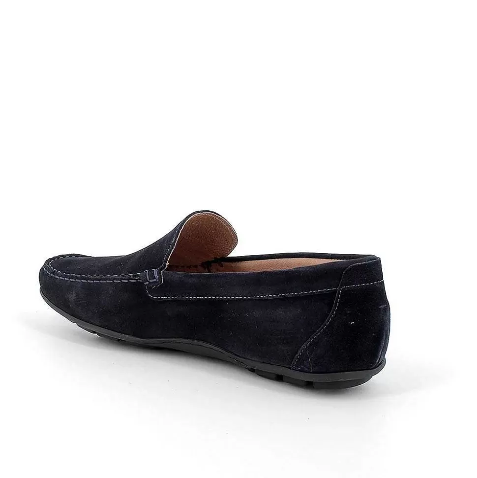 Blue Men'S Leather Loafers-Igi&Co Outlet