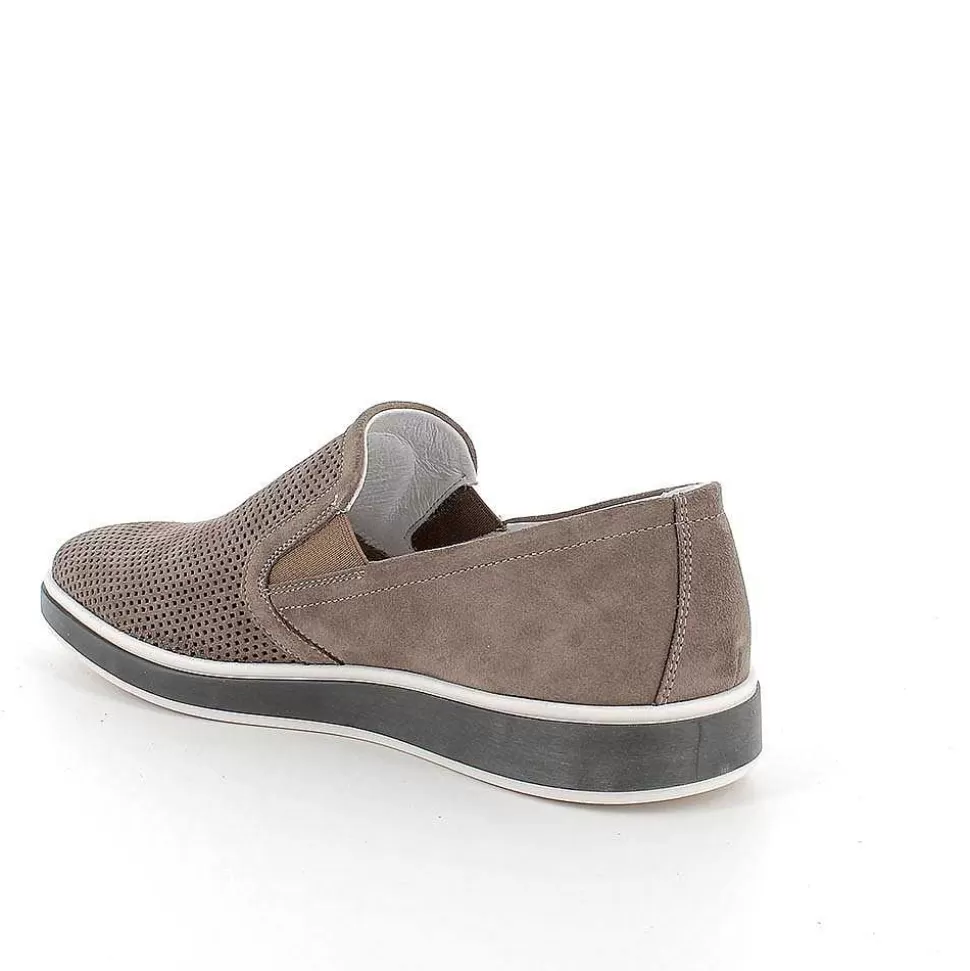 Pewter Men'S Leather Slip On-Igi&Co Cheap